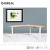 First time offered 90 degree sit stand adjustable computer table with metal lifting columns with nice design