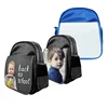 BIG size For 6-13 year Old ,Sublimation blank Children School Shoulder bag Backpack with Detachable Bag Cover Flag