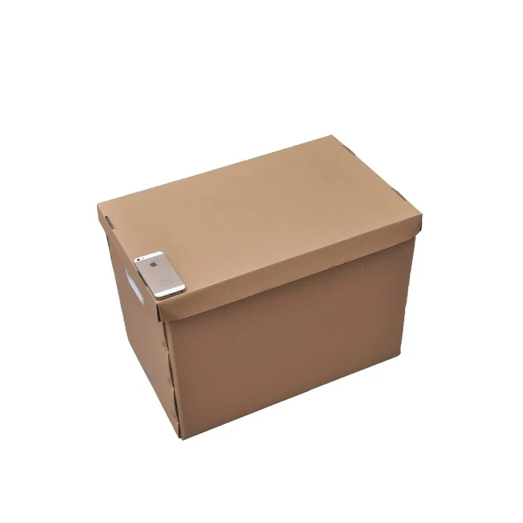 Générique Lot De 5 Boîtes Carton Avec Couvercle Intégré | 52x35x25CM | Caisses De Rangement Archives - Stockage - Déménagement | Poignées De Transport | 100% Recyclé | Marquage Imprimé