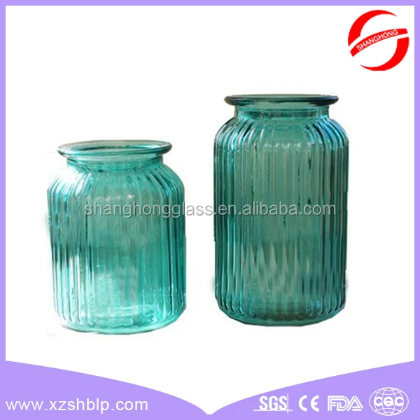 Spray Color Glass Vases Jars For Home Decoration Or Candle Jar