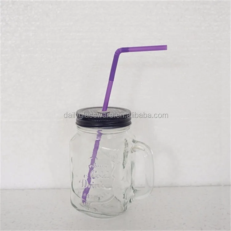 manufacturer mason jar with straw and lid manufacturer in LOW MOQ