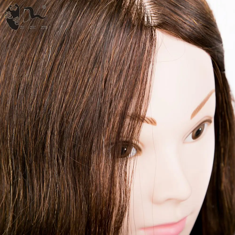 Cheap human hair training head for hairdressers