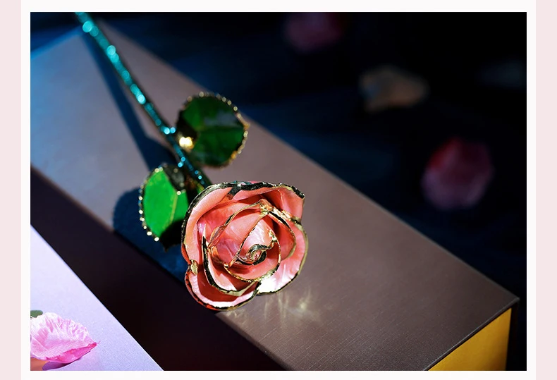 Daya 24k Gold Trimmed Rose Flower For Valentines Gift Buy 24k Gold Rose,24k Gold Trimmed Rose