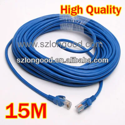 50FT 50 FT RJ45 CAT5 CAT5E Ethernet LAN Network Cable WHITE Brand New 15M