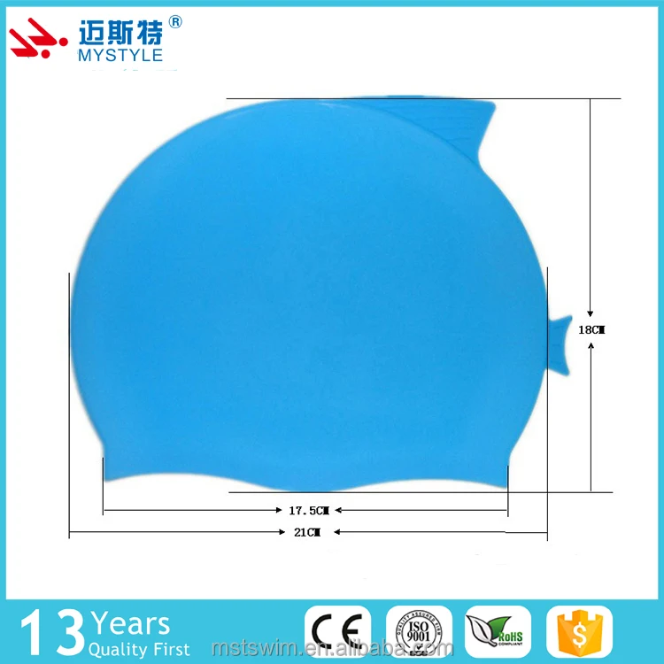 swim cap silicone swim cap kids fish SCP11 08(size)01