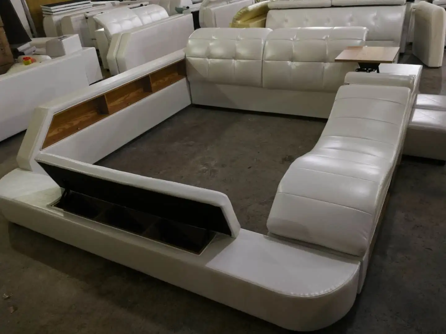 Modern Massage Bed Electric,Multifunctional Leather Bed With Massage