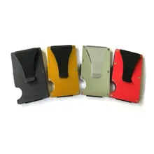 Оптовая продажа кредитный держатель для карт металлический пустой алюминиевый зажим для денег кошелек с RFID Блокировка