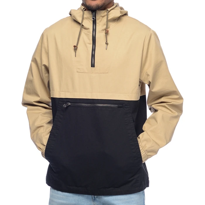 hooded jacket with pouch pocket