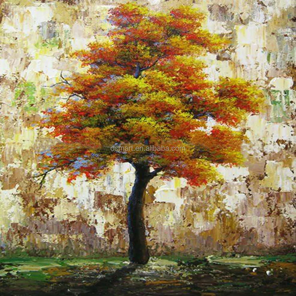 Pemandangan Musim Gugur Pohon Lukisan Grosir Harga Terendah