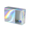 Popular Design Logo Printed Iridescence Sliding Foldable Holographic Foil Drawer Box/Sliding Drawer Box/Drawer Gift Box