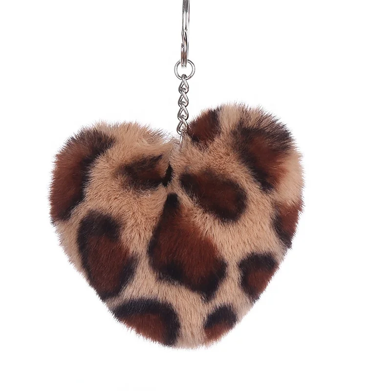 New-Lovely-Heart-Shape-Rabbit-Fur-Ball-Golden-Keychain-with-Leopard-Printing-Handbag-PomPom-Charm-Key (3).jpg