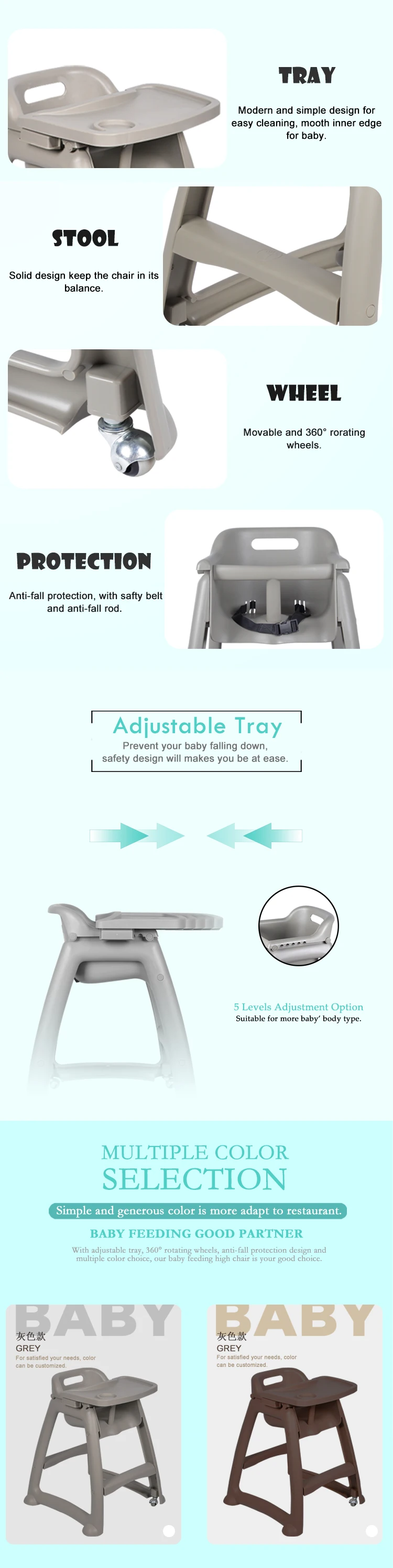 Restaurant Plastic High Chair Dining Baby Feeding Chair Buy Baby