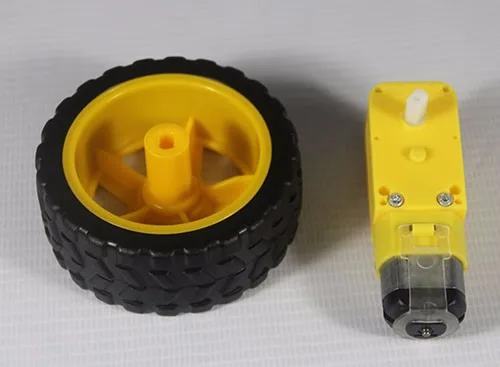 Arduino Smart Car Robot PLastic Tire Wheel with DC 3-6v Gear Motor for RobotT1 