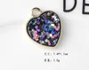 bling sequins heart charms for jewelry making accessories shiny heart charms star water drop various sequins charms wholesale