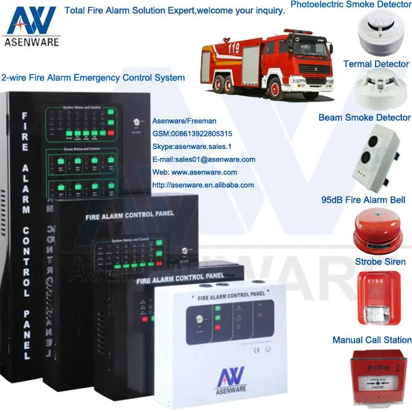 Two-bus Security Fire Alarm Detection System