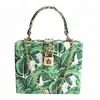 square MDF wooden packaging bag in PU leather