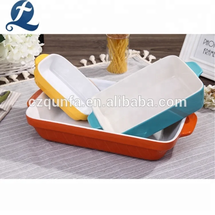 Wholesale Cheap Baking Pan Dishes Custom Ceramic Bakeware Sets