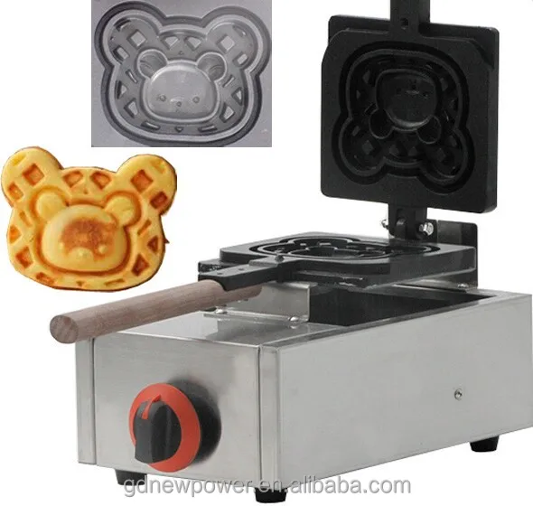 Bakery Equipment Gas Bear Shape Waffle Making Machine Waffle Iron With