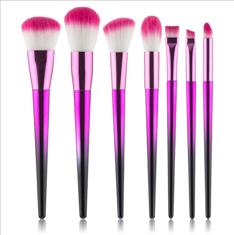 7pcs Cost Effective Makeup Brush Gradient Cosmetic Brush One Dollar