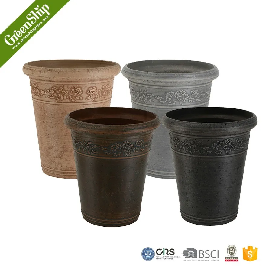 Big Coloful Garden Cheap Styrofoam Garden Pot Recycled Unbreakable