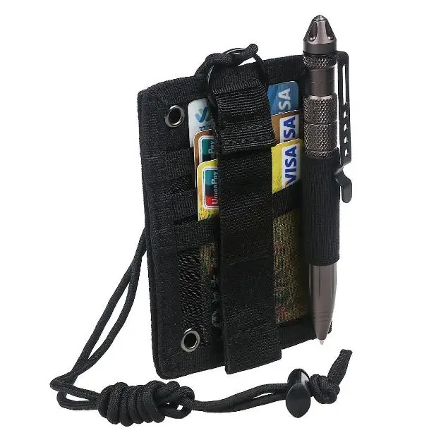 Tactical Id Card Holder Hook & Loop Patch Badge Holder Key Ring And