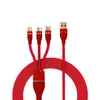 Nylon Braided Custom Logo Micro USB Type C 3 in 1 Charging USB Cable for iphone 6 7 8 X android