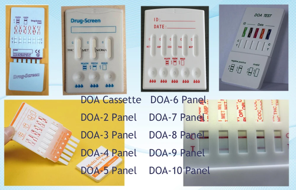 5 Panel Drug Test Kit (coc/amp/thc/opi/pcp) Dip Card Colloidal Gold