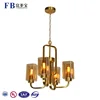 Zhongshan New Product Matte Italian Gold 4 Lights High Performance Living Room Furniture Chandelier