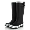 Fashionable design color customized wellington women knee boots rubber rain boots ladies