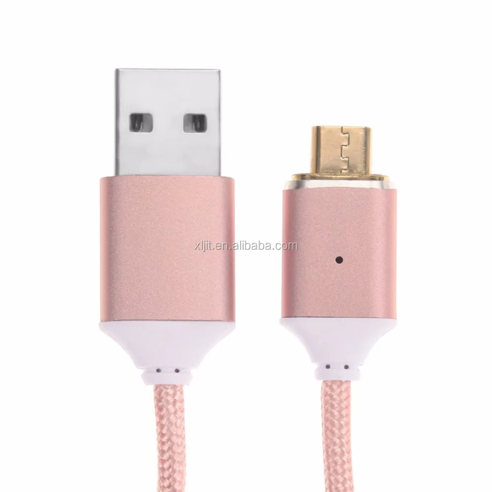 Led Magnetic Micro USB Braided Charging Sync Cable for Android