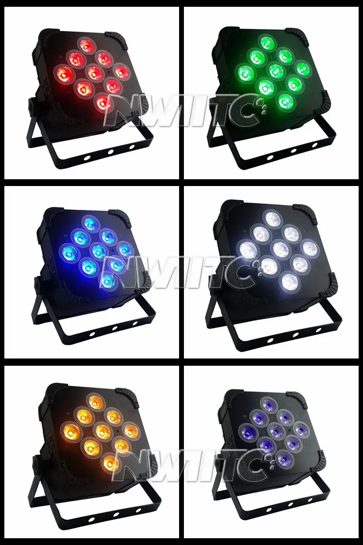 L-114 Wash Lighting 9x18w 6in1 Flat Dmx Wireless Battery Powered Led Par Stage Lights