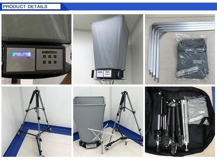 Balometer Display New Clean Room Air Capture Flow Hood Air Volume Meter Balometer with ...