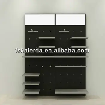 Retail Wall Display Shelf With Hanging Bar View Retail Wall Display Shelf With Hanging Bar