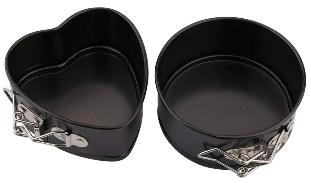 Kitchen & Dining Bakeware Springform Pan Springform Cake Cheesecake Tart Quiche Pan 4 inch heart-shaped Springform