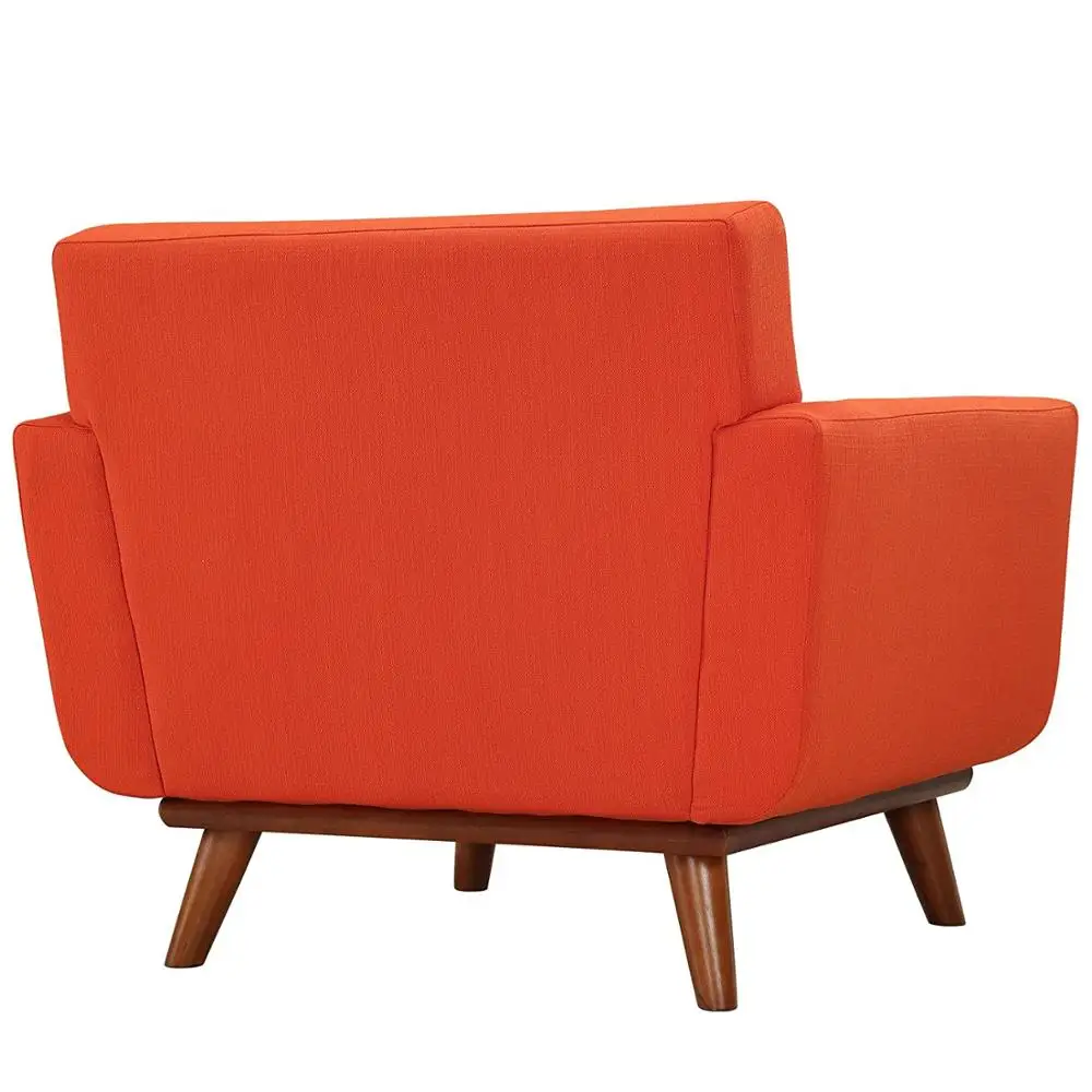 Mid Century Modern Fabric Detachable Seat Cushions Sofa Living