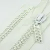 Luxury YYX No.7 double lines Czekh stones open end decorative zippers