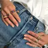 CM-Xinyee Wholesale Fashion Jewelry Latest , multi-Colored Rainbow zircon Ring