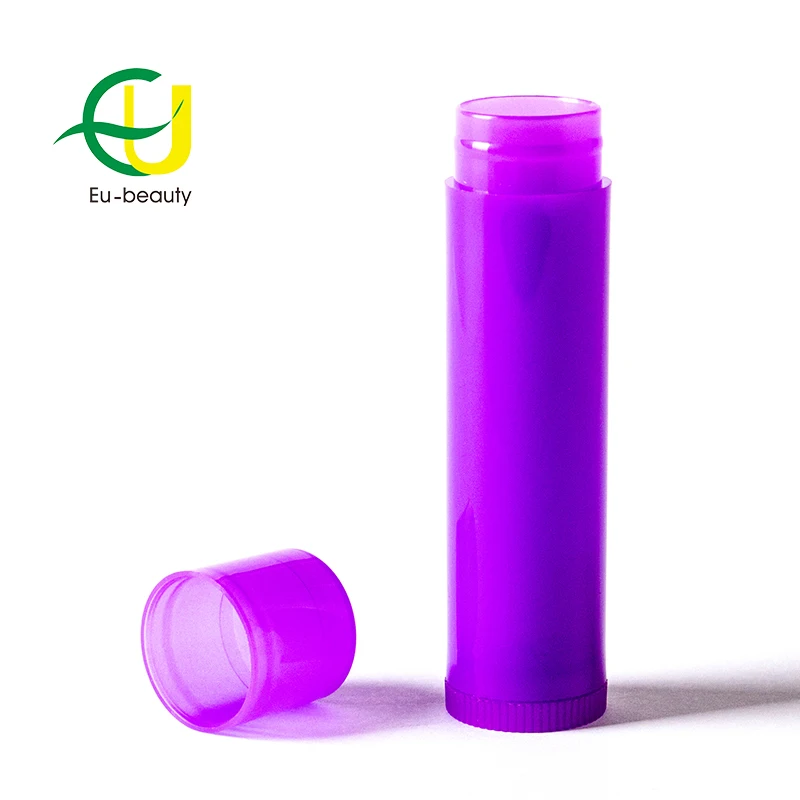 purple 5g cosmetics lip balm tube