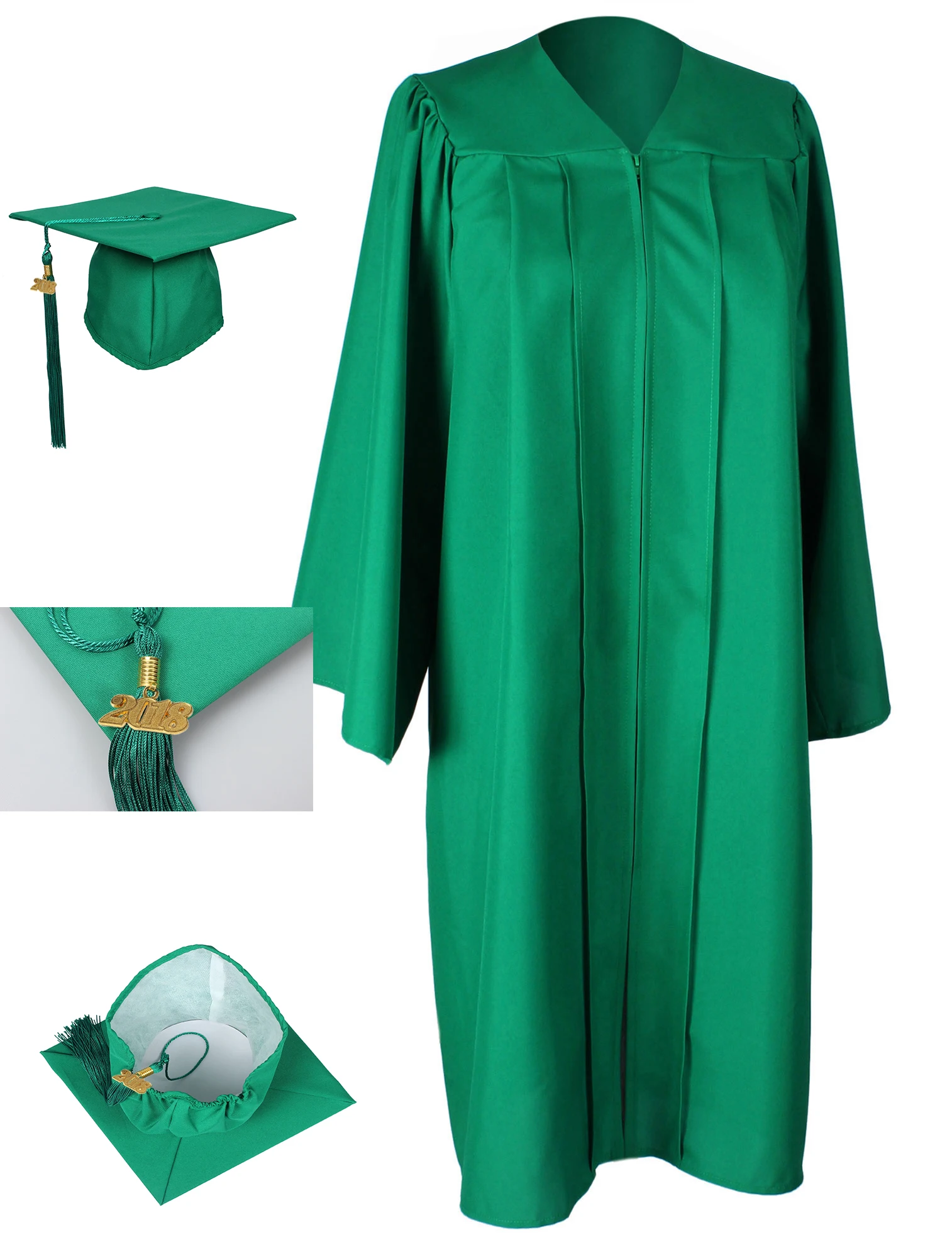 Unisex Adult Matte Finish Graduation Gown And Cap With Tassel - Buy ...