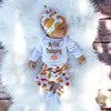 S32204W 3pcs Baby Rompers Set My First Thanksgiving Party Baby Girls Boys Clothes Jumpsuit Pants Hat Set