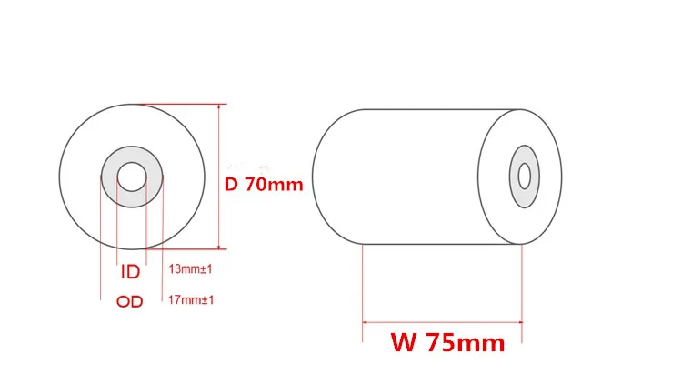 57mm*50mm carbon-less POS Receipt Paper custom printed carbonless roll 3 duplicates
