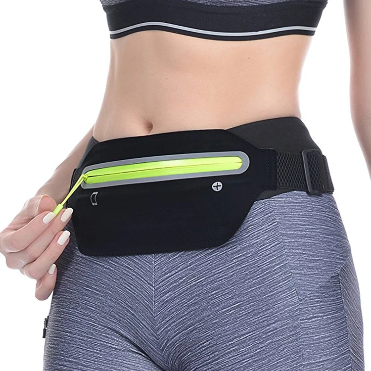 Free Logo Waterproof Reflective Waist bag Fanny Pack Running Belt for men and women