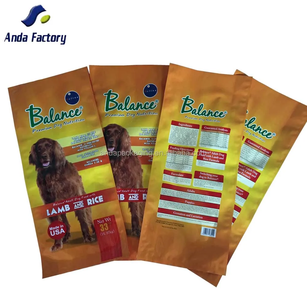 Dog Treats Plastic Packaging Bag /metalized Laminated Bopp Dog Food Bag