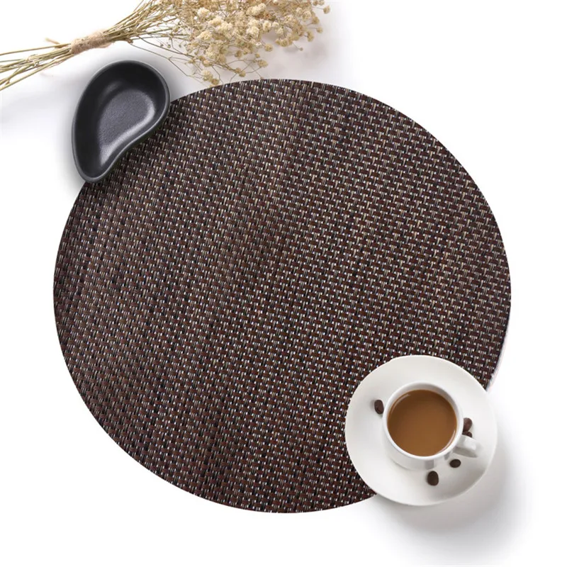 Round Table Placemats 70 Pvc 30 Polyester Heat Resistant Table Mats
