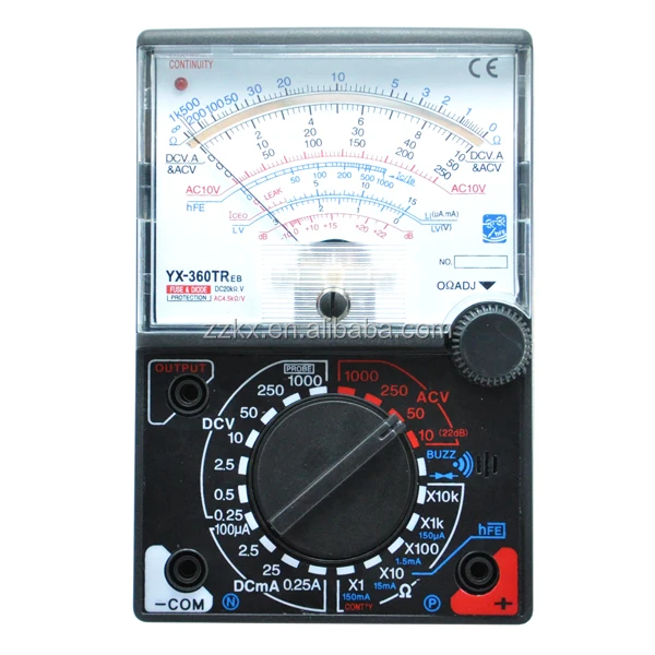 Yx-360treb Analog Multimeter Dc/ac Voltage Amp Ohm Electrical Tester ...