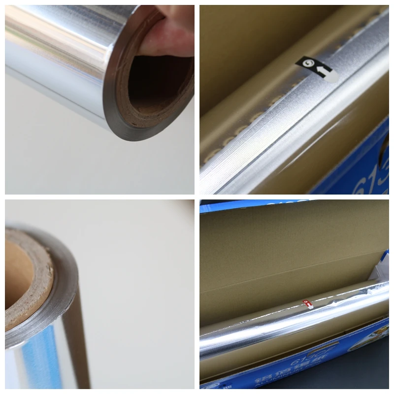 Household Aluminum Foil Roll/7 Micron Silver Foil Paper
