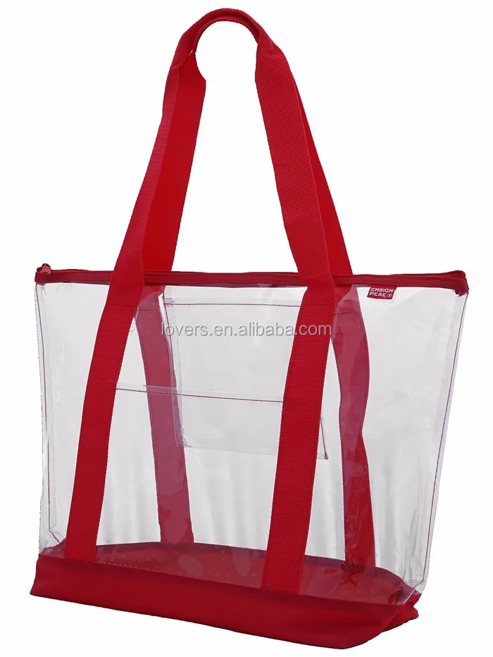 Wholesale Clear Vinyl Pvc Zipper Tote Bags With Handles - Buy Clear Vinyl Pvc Zipper Bags With ...