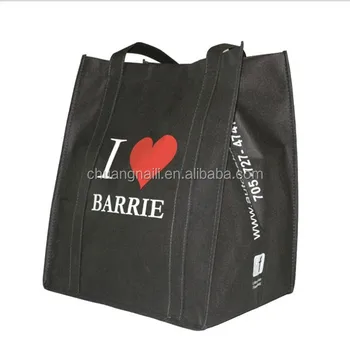 Custom Printed Reinforced Non Woven Grocery Tote Bag Supermarket Fabric Dust Recyclable Handle