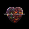 OP15 Black Cherry Opal Hearts Synthetic Opal Cabochon