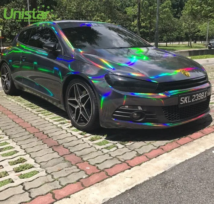 High Reflective Mirror Chrome Laser Sticker Vinyl Glossy Rainbow